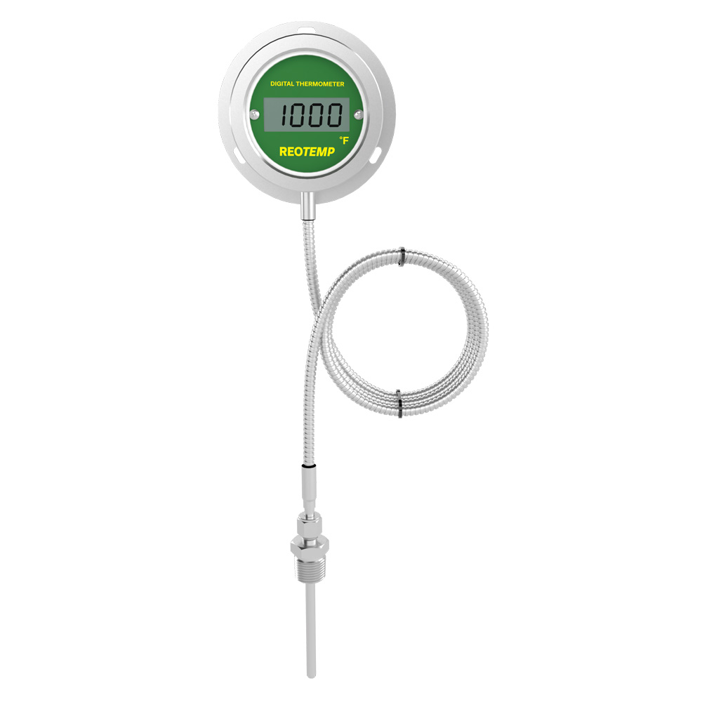 Reotemp DTX Series Direct Mount Industrial Digital Thermometer, No Output,  Bottom Connection - John M. Ellsworth Co. Inc.