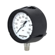 2-1/2 Dial 1.6% Accuracy 1/4 Male NPT Connection Stainless Steel 316 Wetted Parts Dry-Filled 0-60 psi Range REOTEMP PR25S1A4P17 Heavy-Duty Repairable Pressure Gauge Bottom Mount 2-1/2 Dial 1/4 Male NPT Connection REOTEMP Instrument
